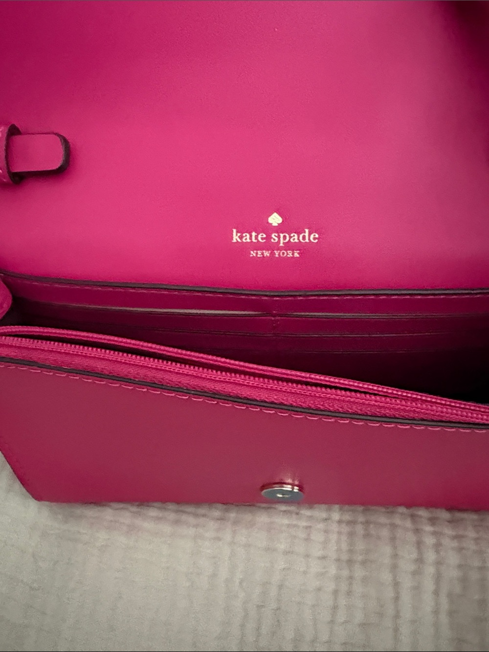 kate spade Hot Pink Leather Crossbody Wallet - Picture 3 of 5